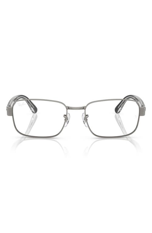 Ray Ban Ray-ban 56mm Pillow Optical Glasses In Gunmetal