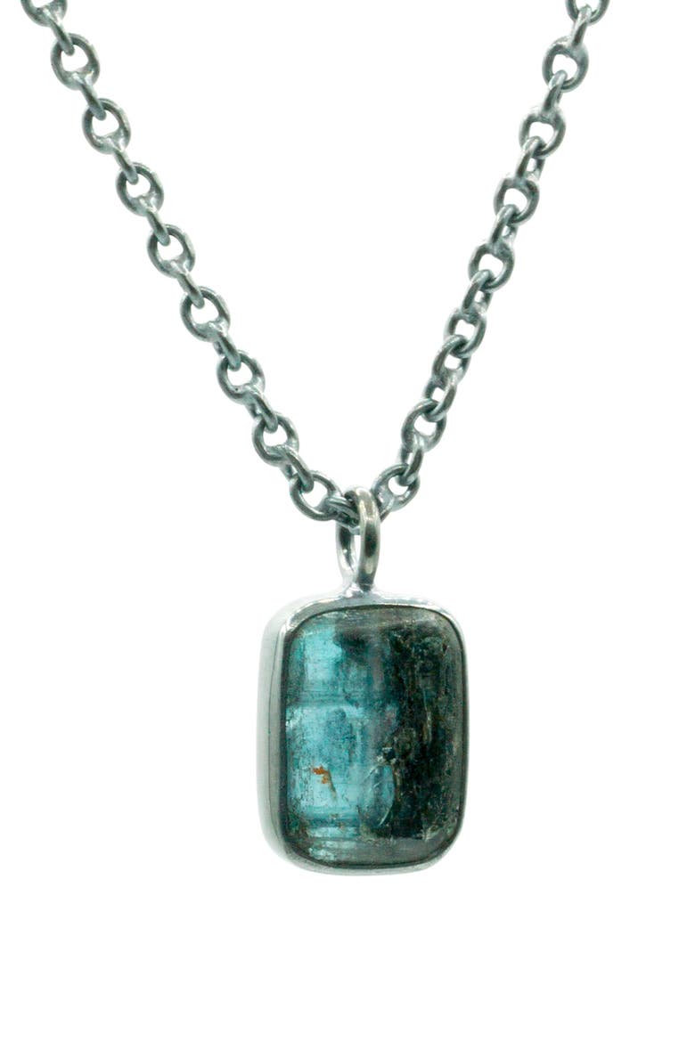 Silver Chain Necklace, Alternate, color, KYANITE