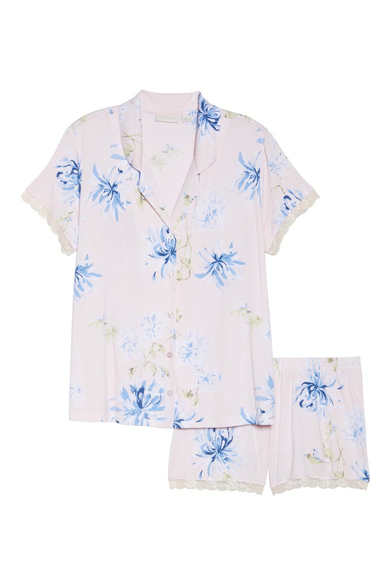 Moonlight Short Pajamas, Alternate, color, PINK FROSTY SPRING DREAM