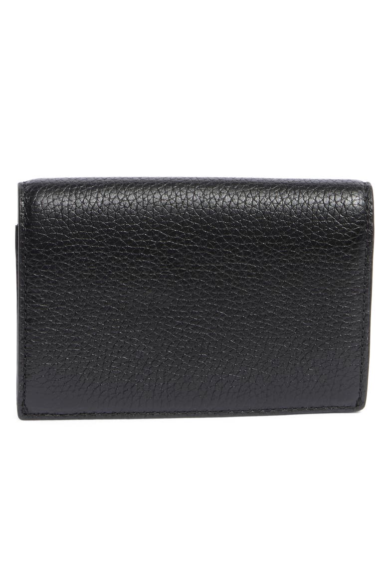 The Small Bifold Leather Wallet, Alternate, color, BLACK
