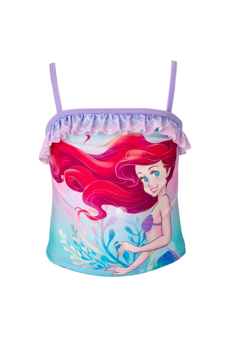 The Little Mermaid Princess Ariel 2-Piece Swimwear Tankini and Skirt Set, Alternate, color, Ariel Aqua Purple