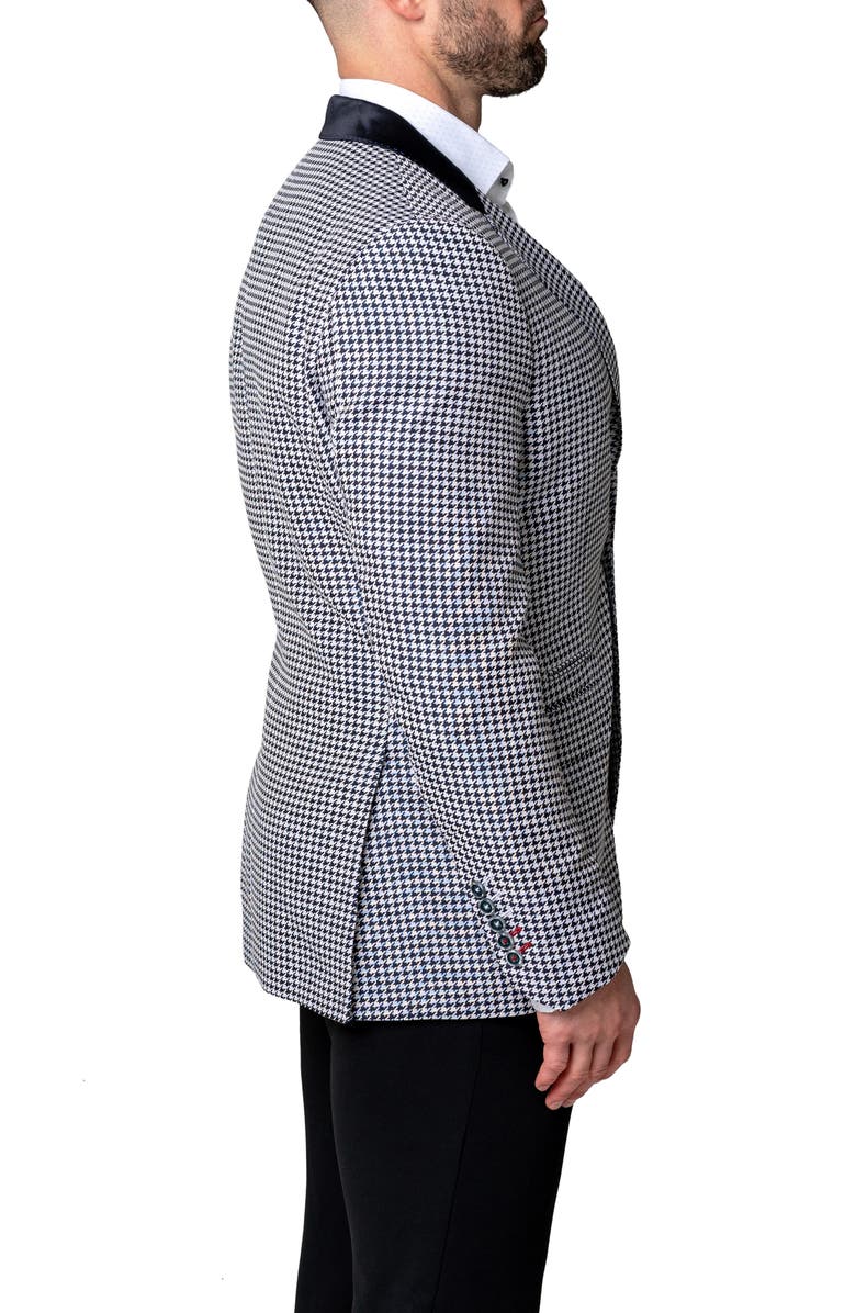 Maceoo Socrate Evo Glitz Houndstooth Sport Coat, Alternate, color, Blue
