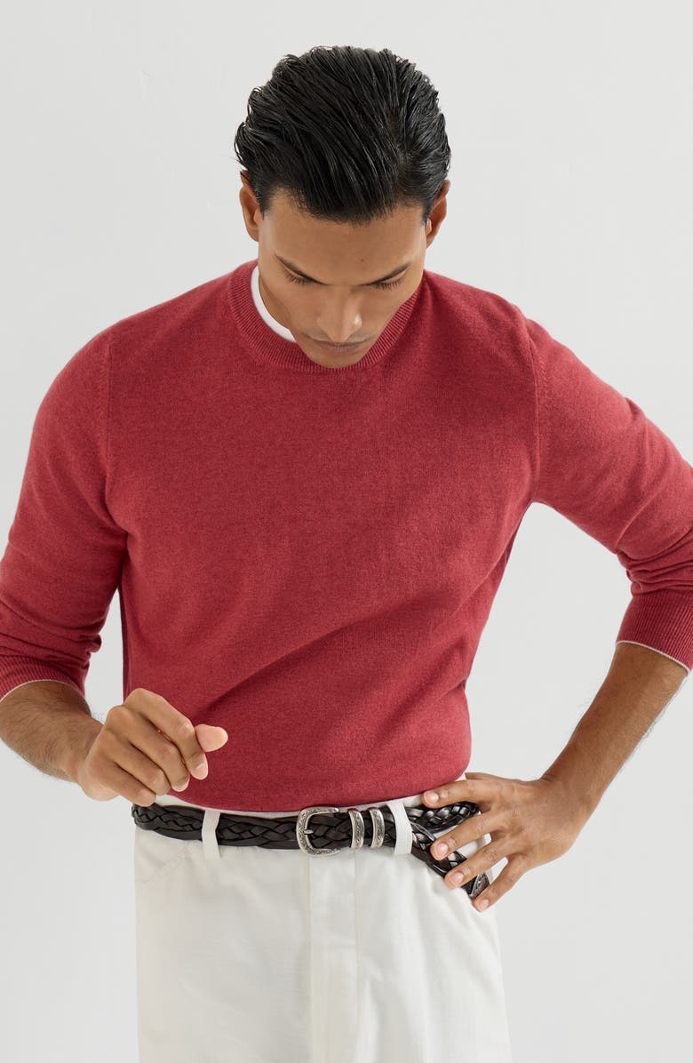 Brunello Cucinelli Cashmere sweater, Alternate, color, Strawberry