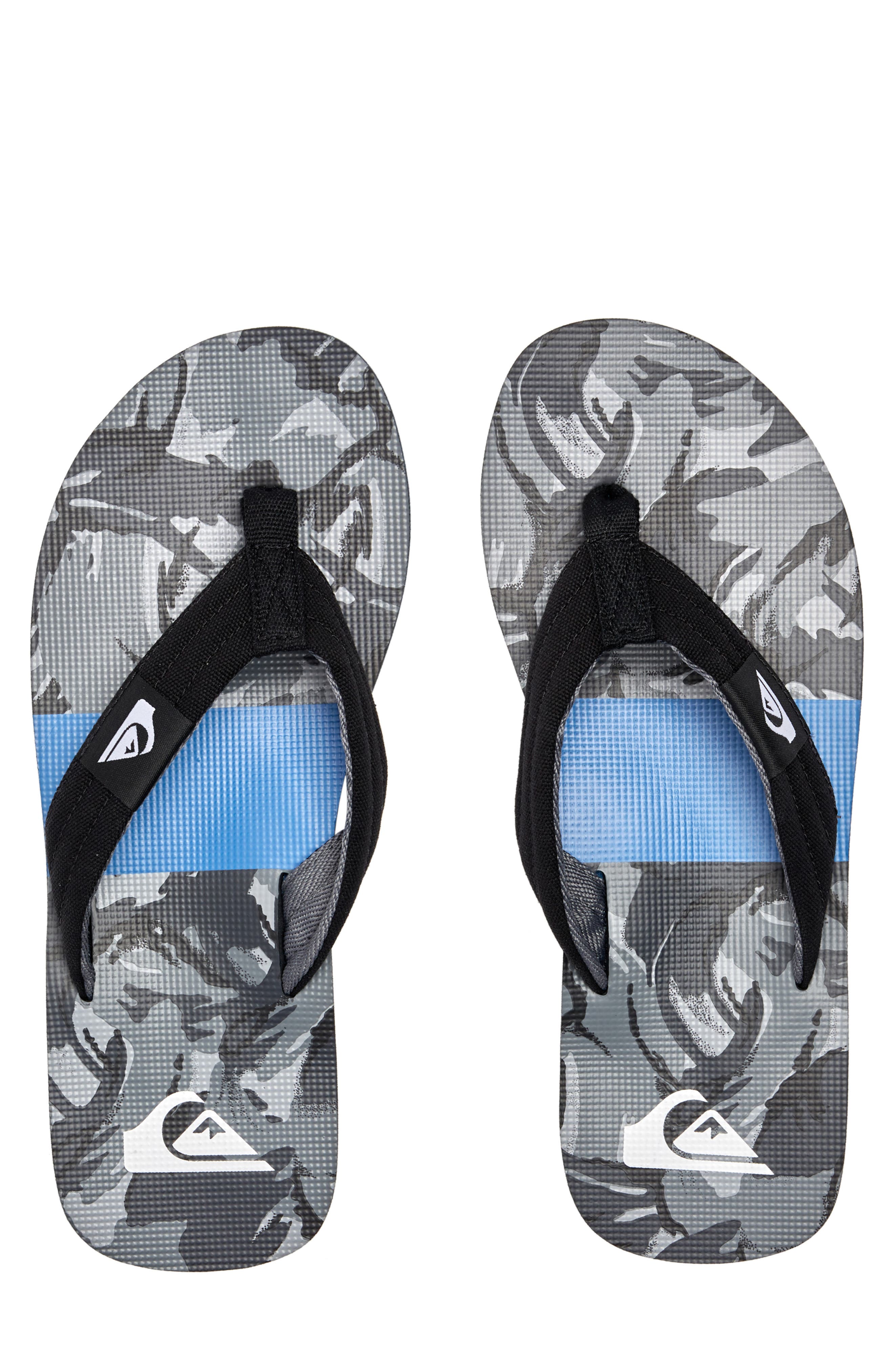 Quiksilver Molokai Layback II Flip Flop, Alternate, color, Black/Grey/Grey