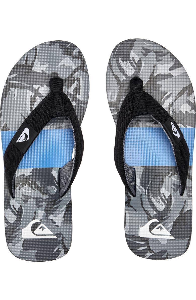 Quiksilver Molokai Layback II Flip Flop, Alternate, color, Black/Grey/Grey