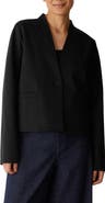 Eileen Fisher High Collar Cropped Jacket