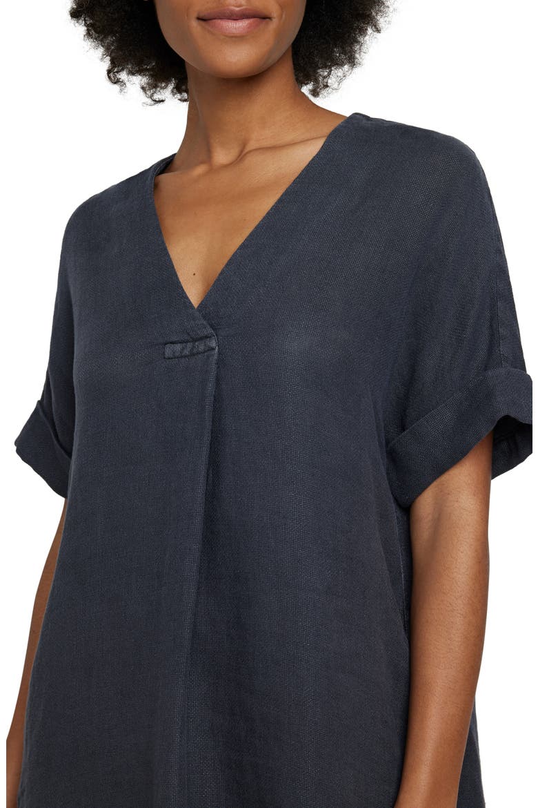 Sanibel Linen Shift Dress, Alternate, color, WASHED BLACK