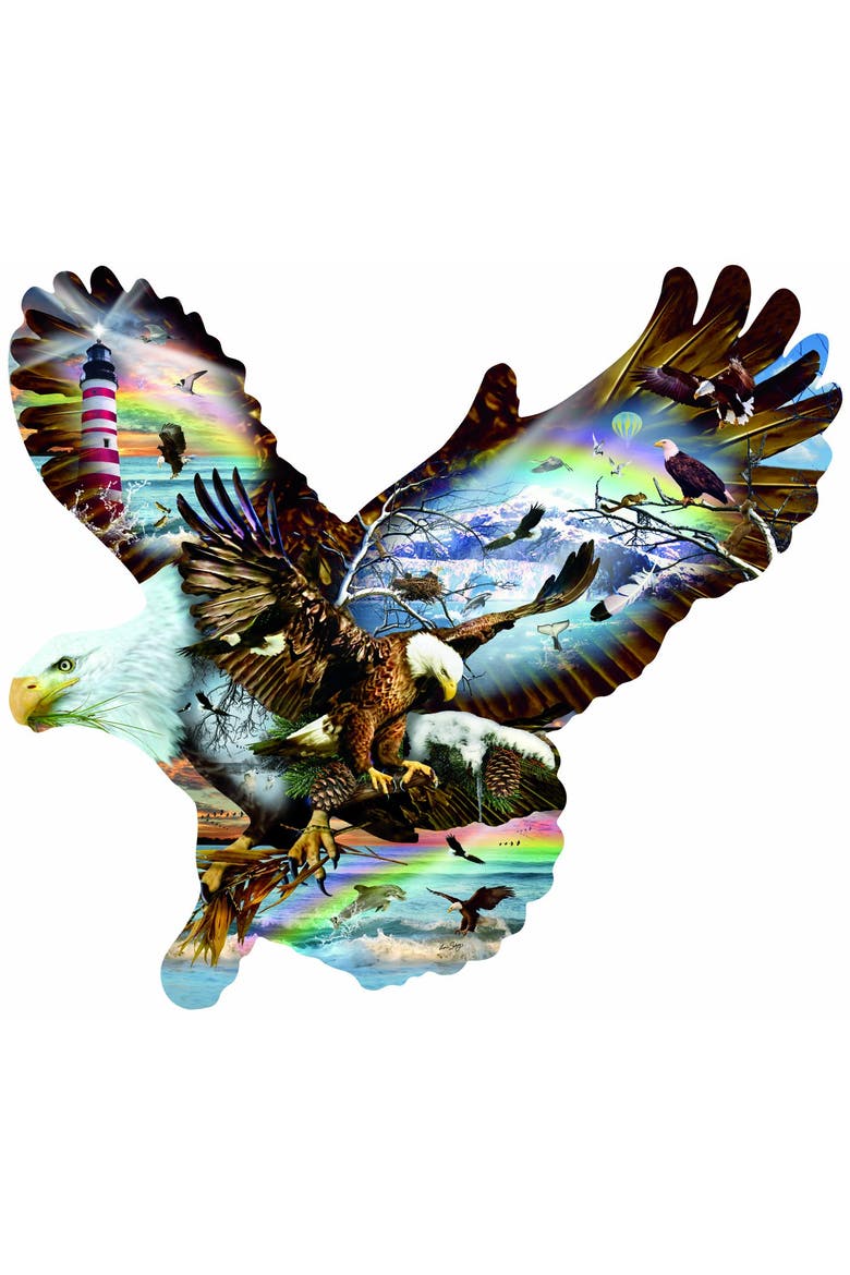 Eagle Eye 1000 piece Jigsaw Puzzle for Adults Special Shape, Alternate, color, Multicolor