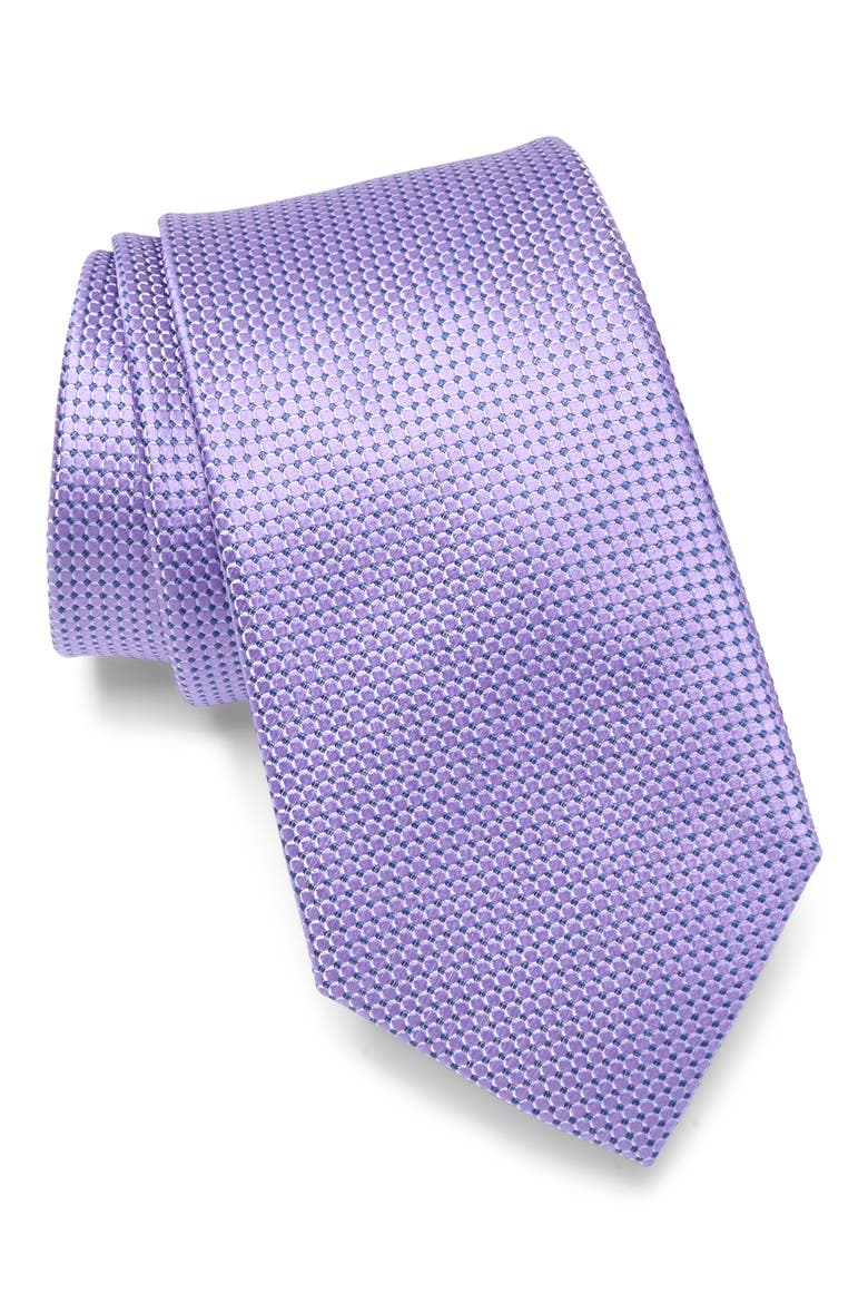 Textured Silk Tie, Main, color, LAVENDER