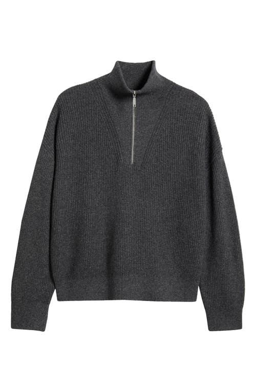 Shop Treasure & Bond Half Zip Mock Neck Wool & Cotton Sweater