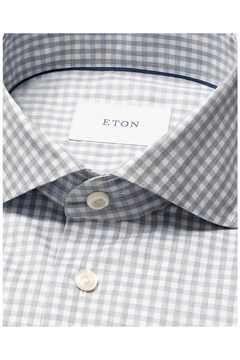Contemporary Fit Mélange Check Dress Shirt, Alternate, color, MEDIUM BLUE