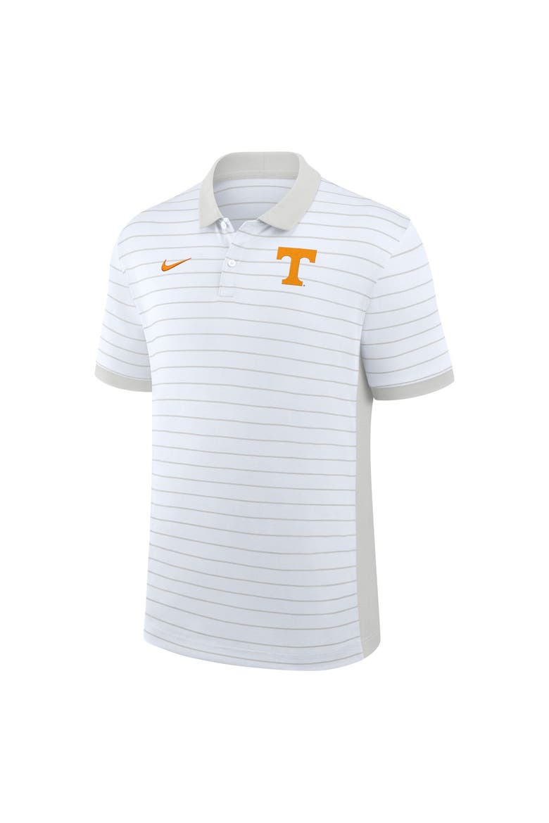 Men's Nike White Tennessee Volunteers 2025 Early Season Coaches Sideline Victory Stripe Performance Polo, Alternate, color, White