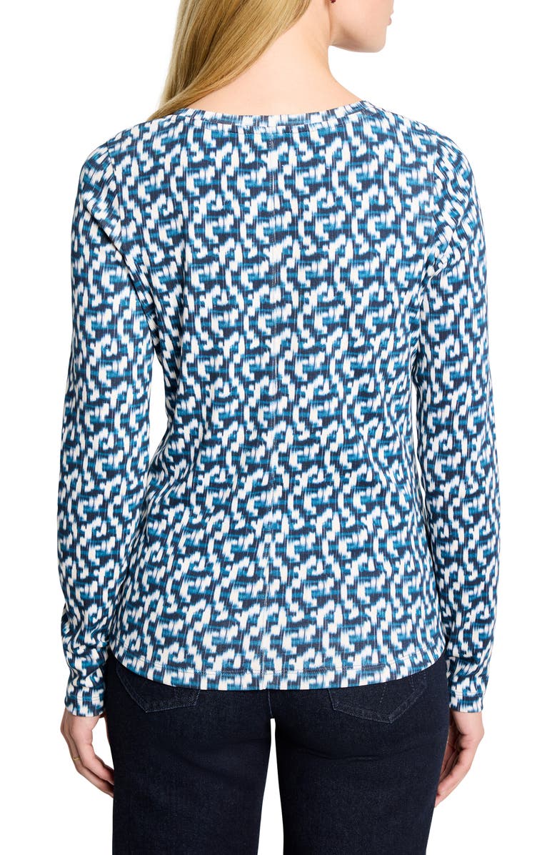 NZT by NIC+ZOE Print Top, Alternate, color, Blue Multi