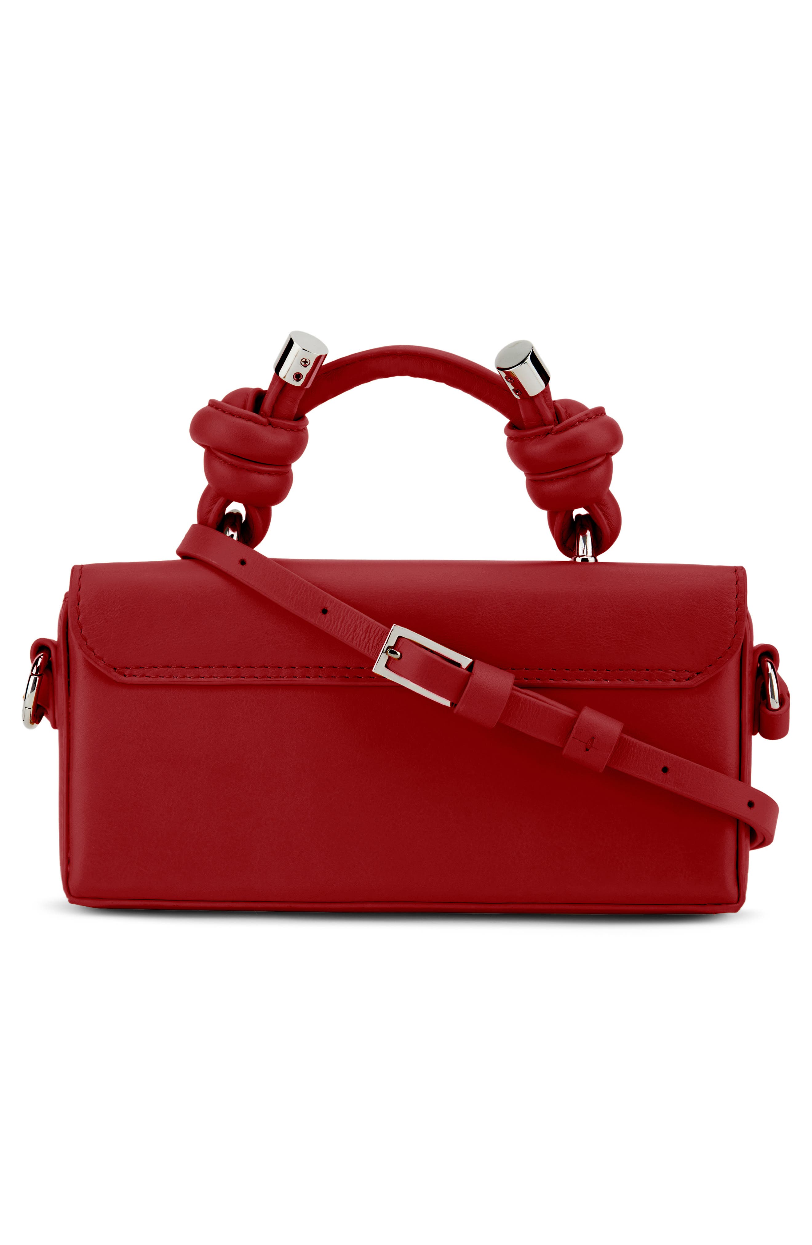 Micro Mary Soft Leather Crossbody Bag, Alternate, color, RED