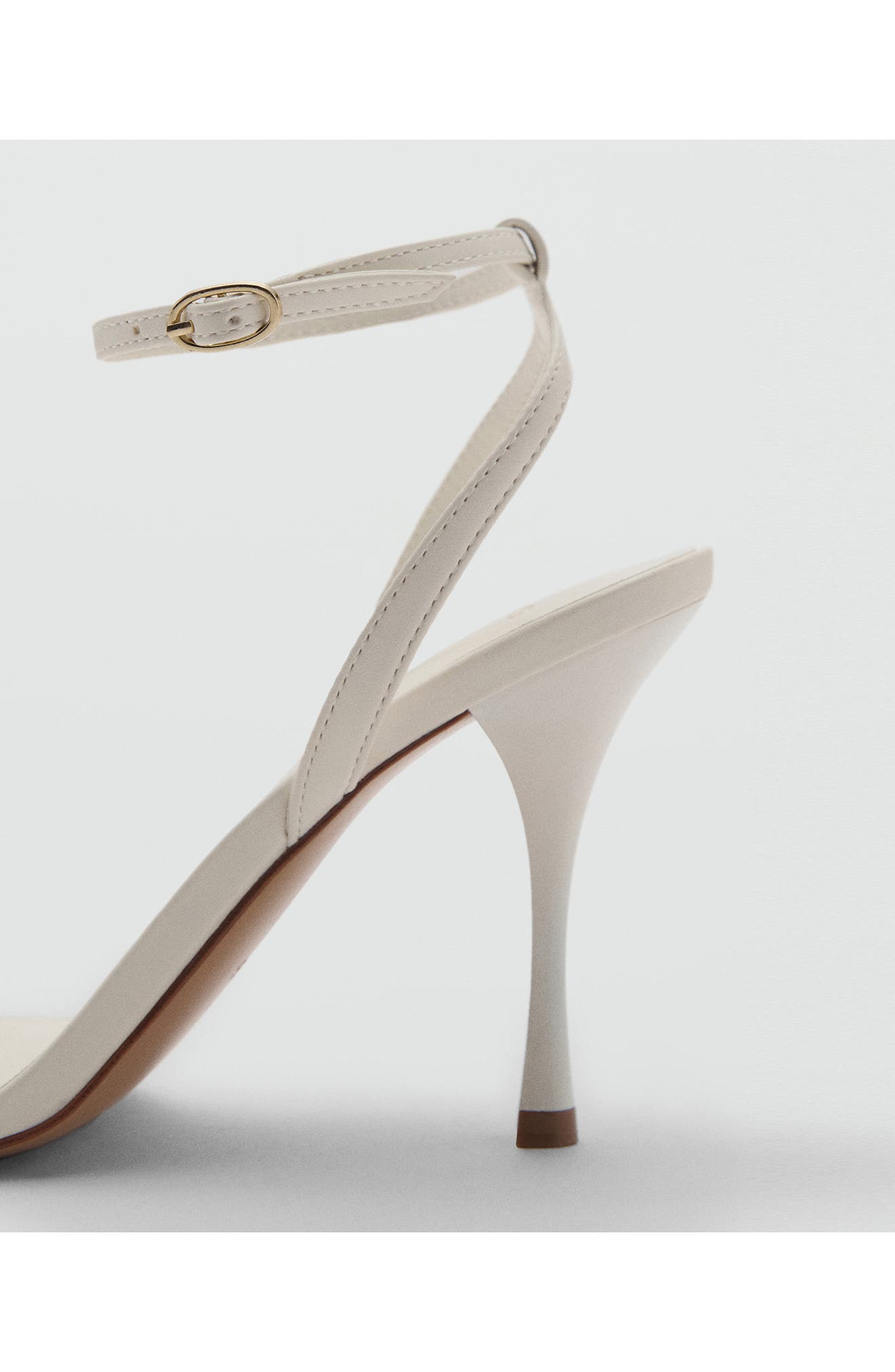 MANGO Ankle Strap Sandal, Alternate, color, Ecru