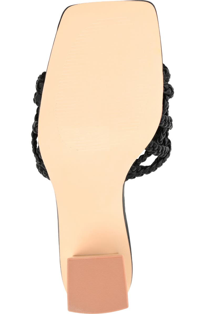 Journee Collection Evvie Braided Sandal, Alternate, color, Black