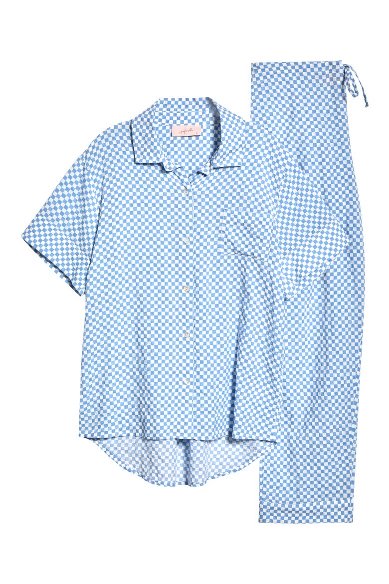 Anais Cotton Blend Pajamas, Alternate, color, CLEAR SKY