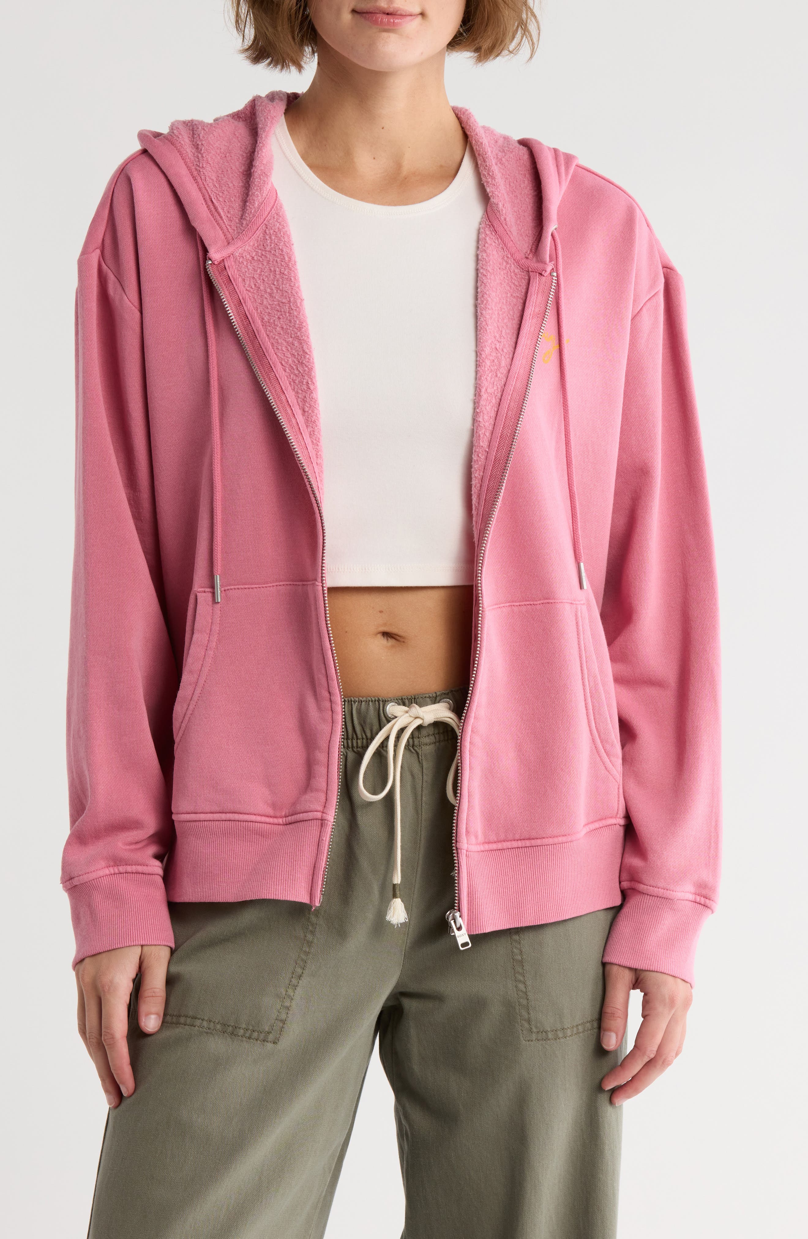 Roxy Variegated Palm Fleece Zip Hoodie