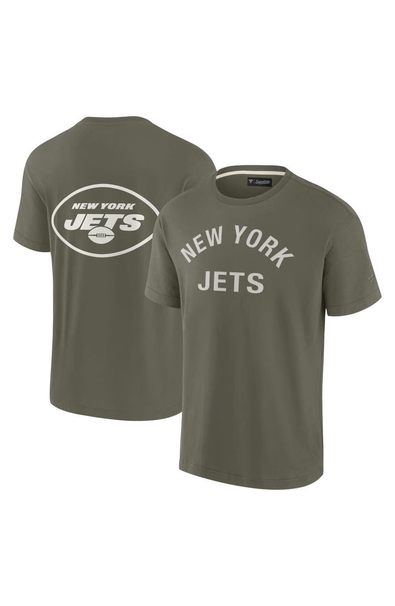 Fanatics Signature Unisex Fanatics Signature Olive New York Jets Elements Super Soft Short Sleeve T-Shirt, Main, color, Olive