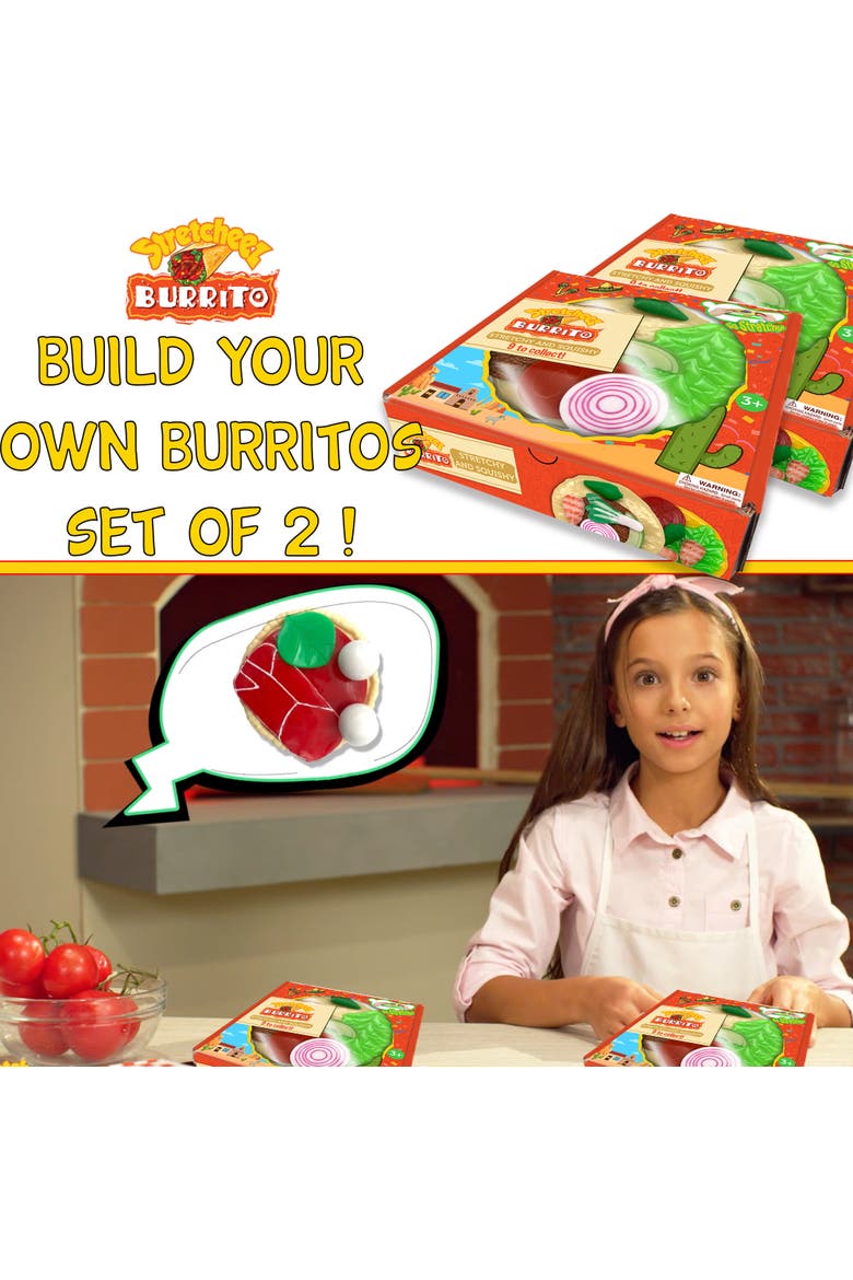Burrito 2 Pack, Stretchy Toy Food 3+, Alternate, color, Multicolored