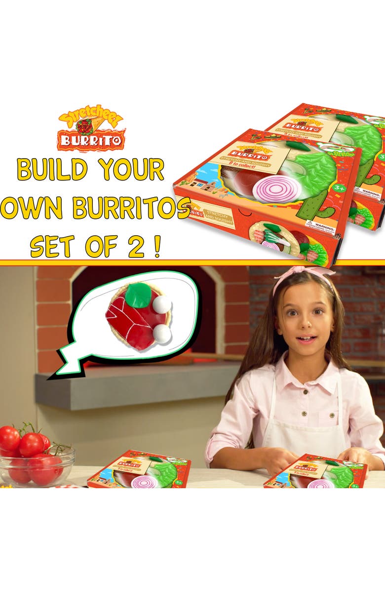 Stretcheez Burrito 2 Pack, Stretchy Toy Food 3+, Alternate, color, Multicolored