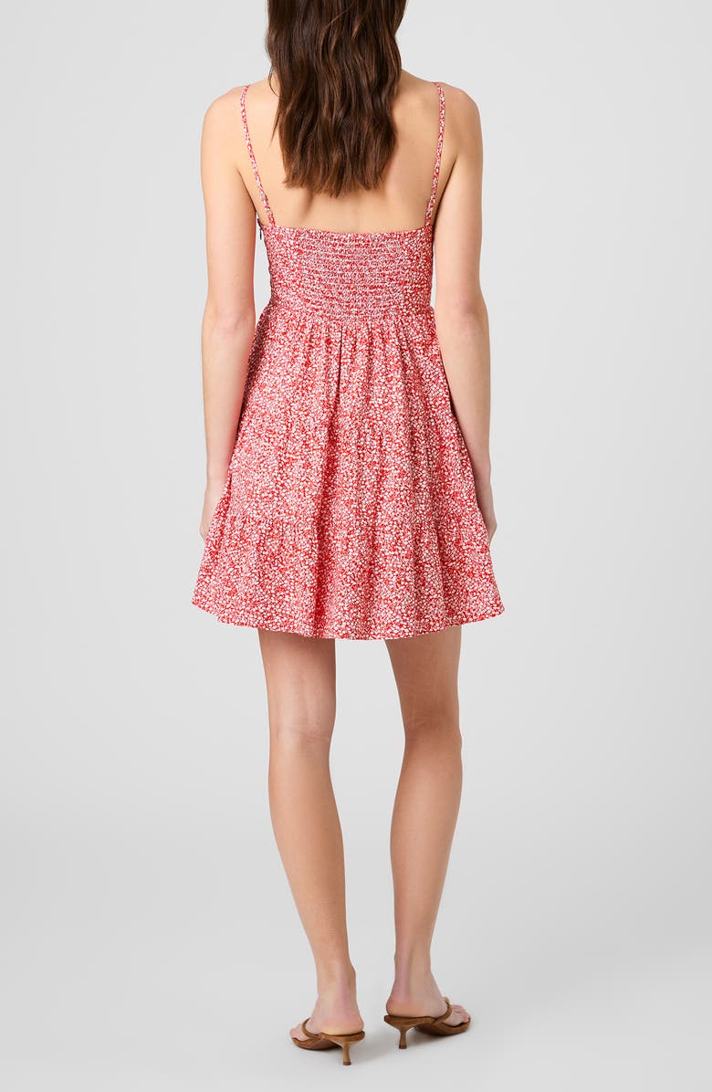 French Connection Blaire Floral Button-Up Tiered Minidress, Alternate, color,