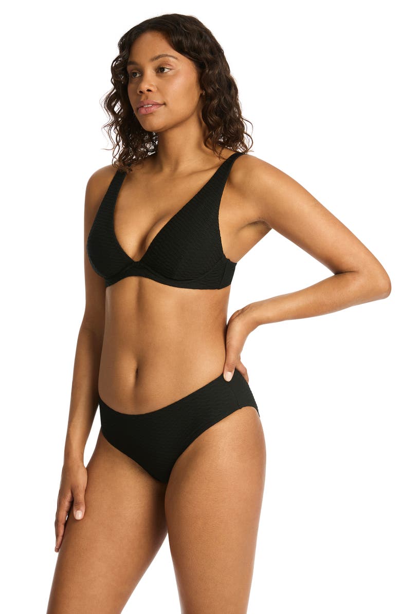 Sea Level Honeycomb Underwire Bikini Top, Alternate, color, 