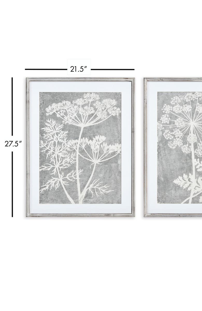 Napa Home & Garden Blooming Queen Anne's Lace Prints, Set Of 2, Alternate, color, Grey