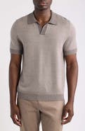 Nordstrom Short Sleeve Washable Merino Wool Polo Sweater