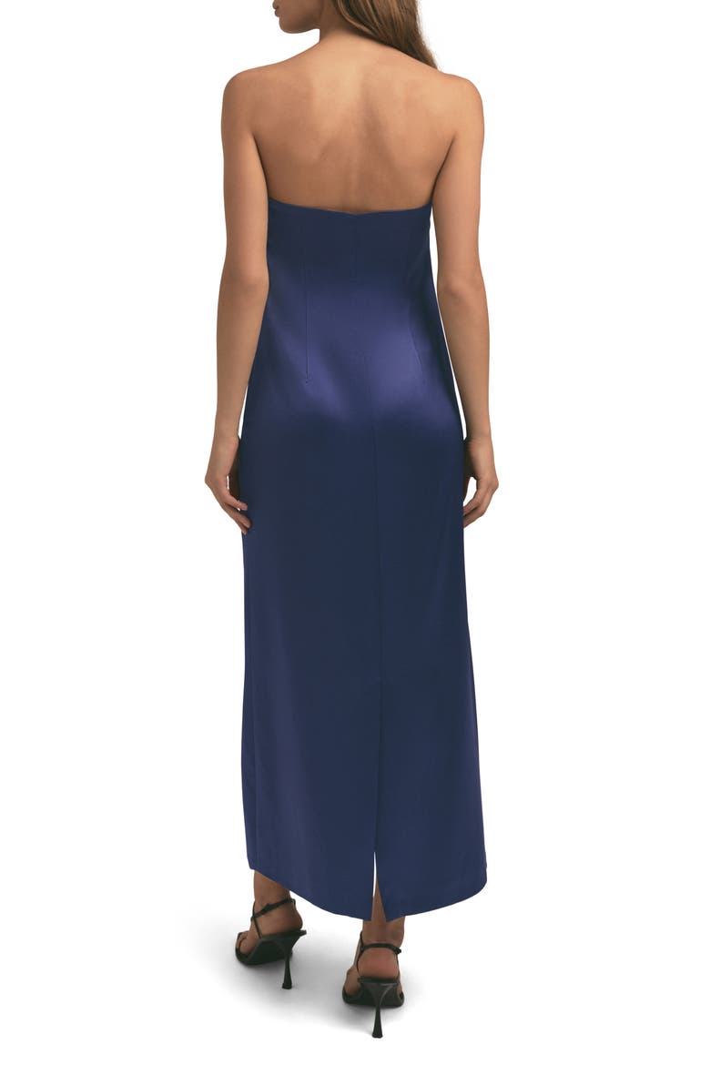 The Don't Overthink It Strapless Satin Dress, Alternate, color, VENETIAN BLUE
