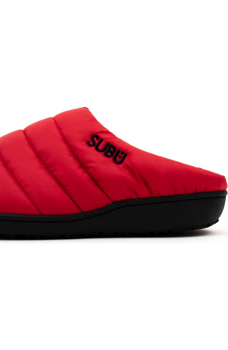 SUBU Gender Inclusive Indoor/Outdoor Puffer Slipper, Alternate, color, Red