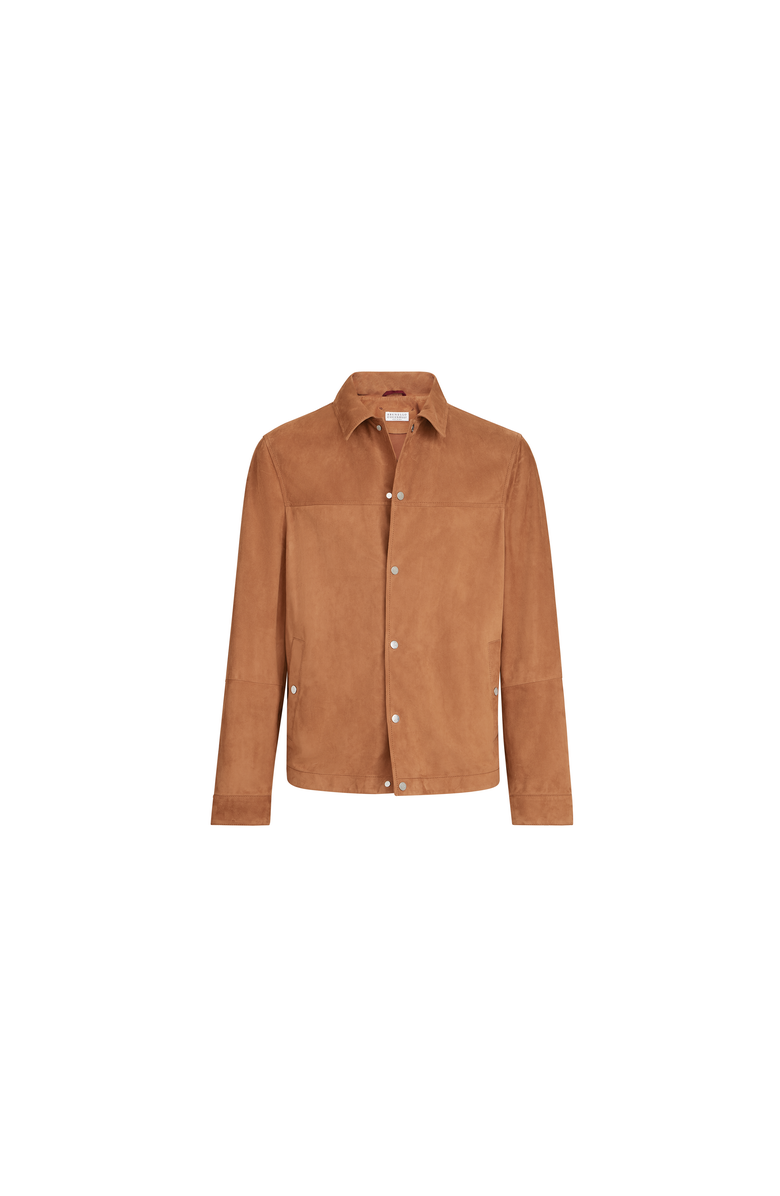 Brunello Cucinelli Suede jacket, Main, color, Cognac