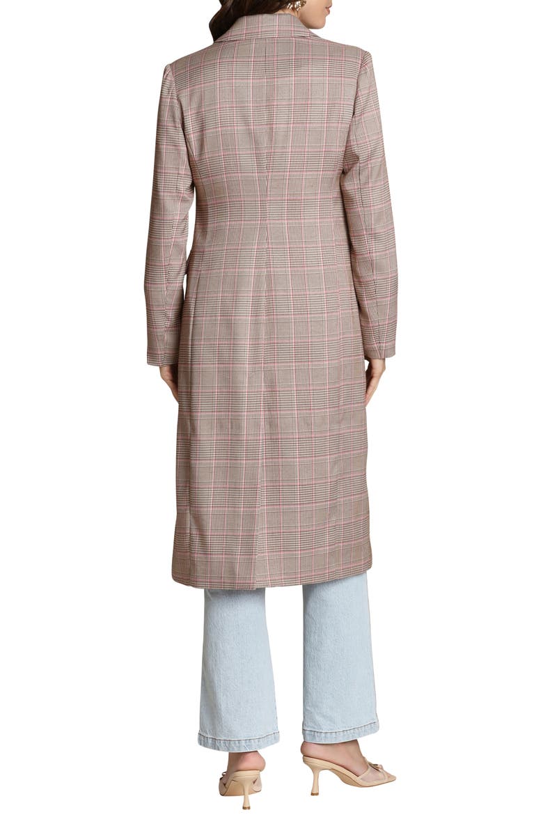 Avec Les Filles Plaid Trench Coat, Alternate, color,