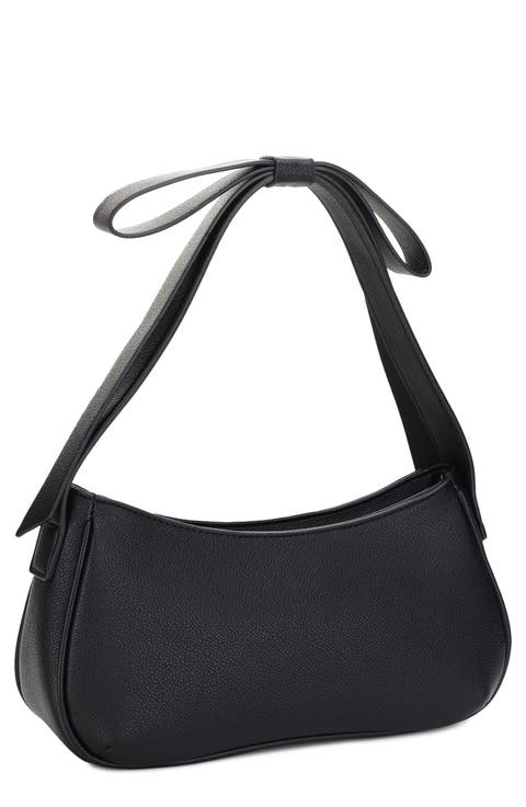 Marissa Bow Vegan Leather Shoulder Bag