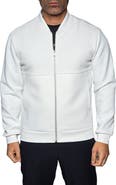 Maceoo Resistance047 White Embossed Bomber Jacket