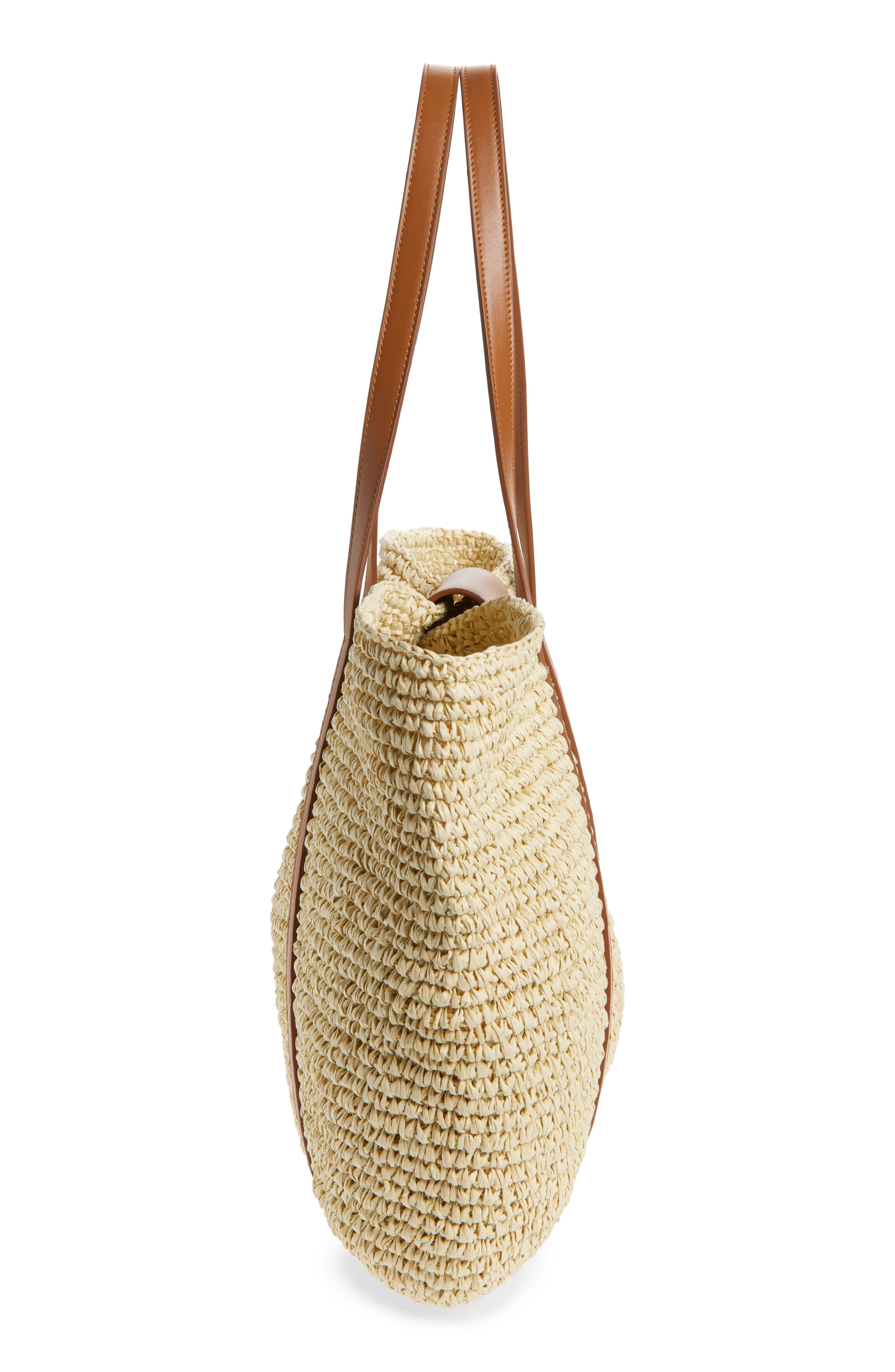 Marni Medium Trunkaroo Woven Tote, Alternate, color, Natural