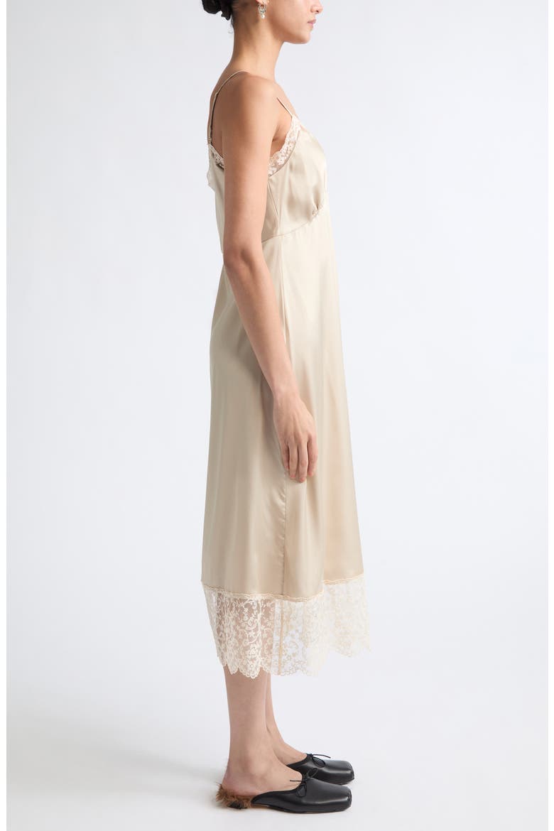 Lace Trim Slipdress, Alternate, color, OYSTER