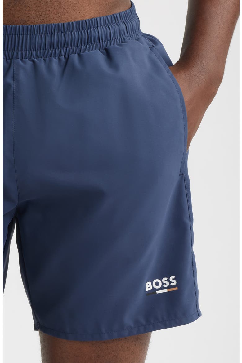 Swordfish Swim Trunks, Alternate, color, NAVY