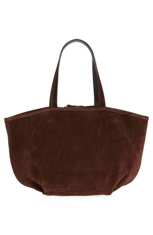 Reformation Large Regina Tote In Espresso Suede