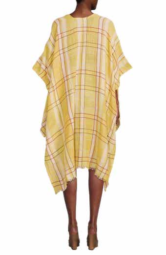 SAACHI Plaid Linen & Cotton Ruana