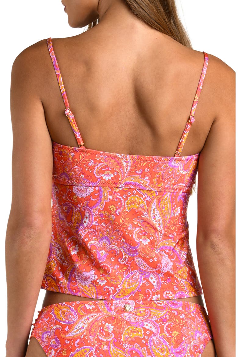 Paisley Daze Crop Tankini Top, Alternate, color, ORANGE MULTI