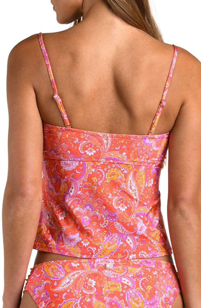 Sunshine 79 Paisley Daze Crop Tankini Top, Alternate, color, Orange Multi