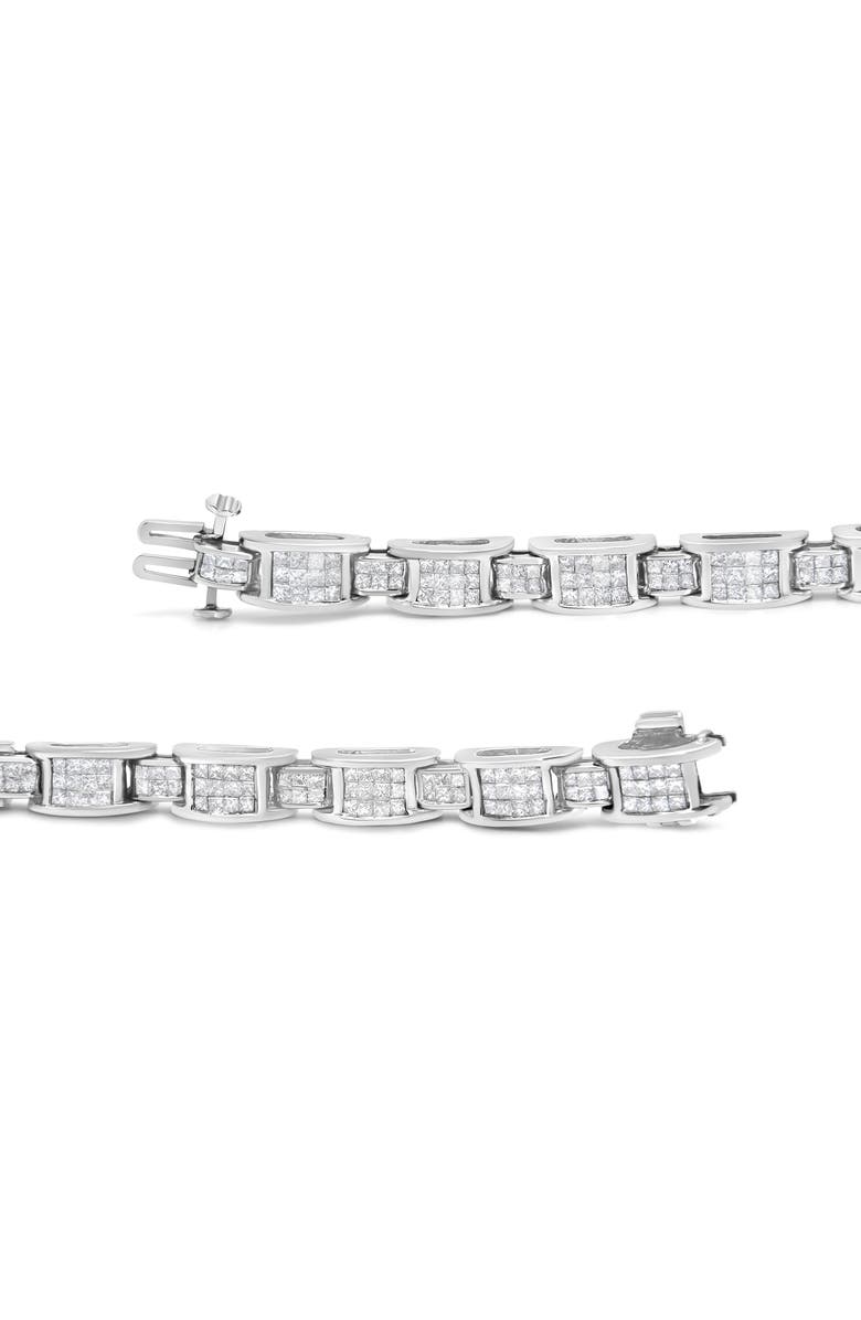 Haus of Brilliance 14K White Gold 5.0 Cttw Diamond "D" Shaped Links Tennis Bracelet, Alternate, color, White