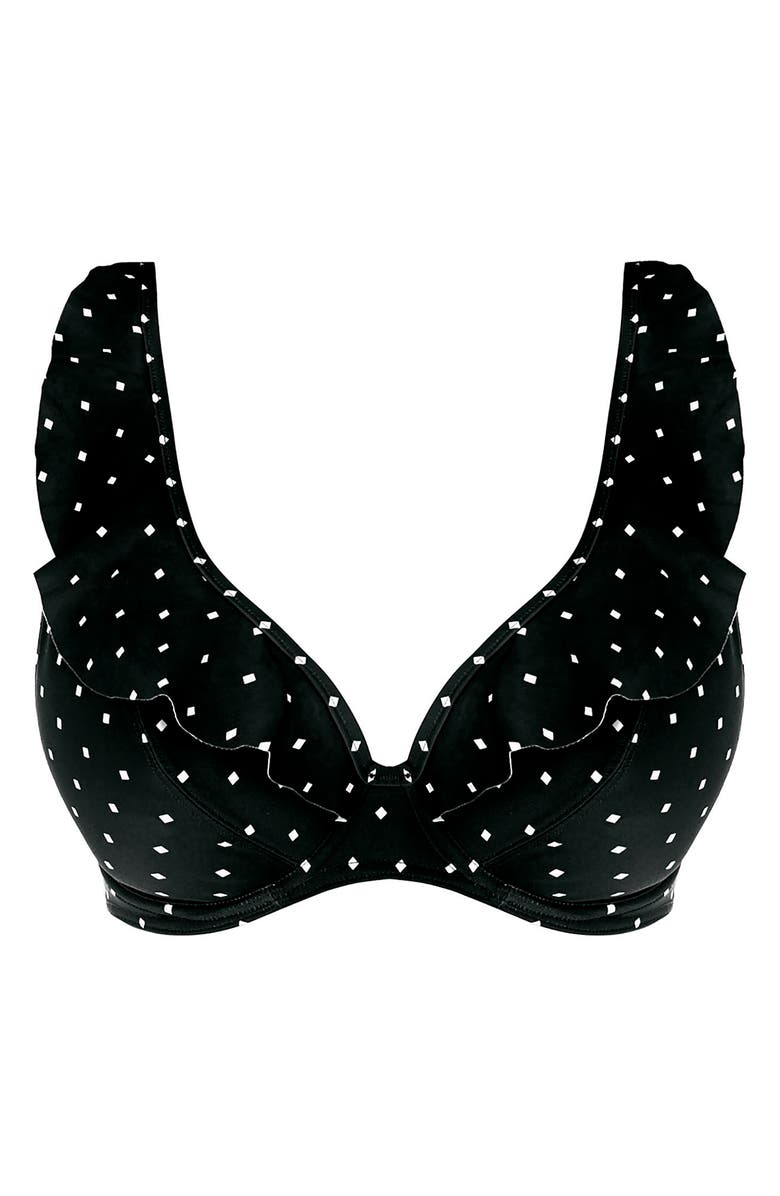 Freya Jewel Cove Underwire Bikini Top, Alternate, color, Black