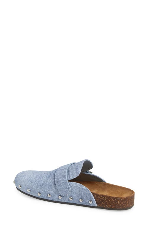 Tory Burch Mellow Studded Mule In Blue Cloud/silver
