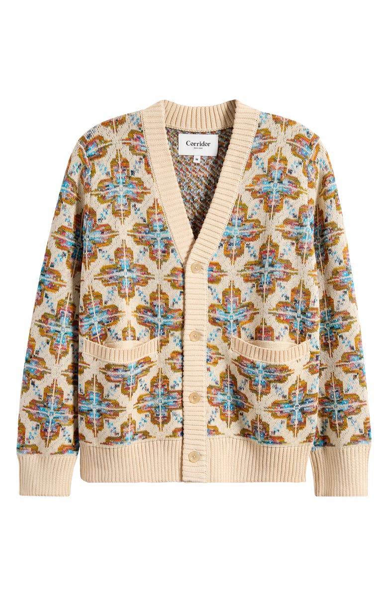 Corridor Mariposa Pima Cotton Cardigan, Alternate, color, Natural