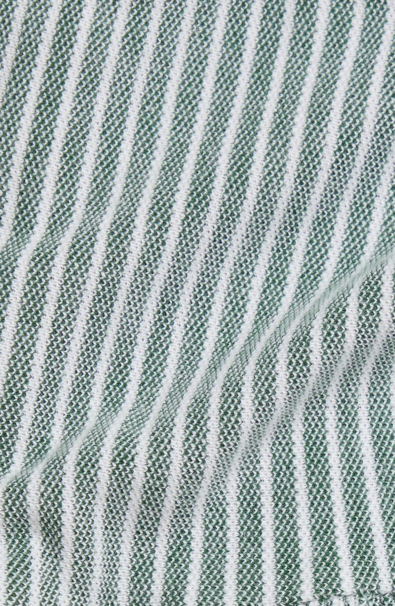 Ralph Lauren Oxford Stripe Cotton Dress & Bloomers, Alternate, color, Kelly Green Multi