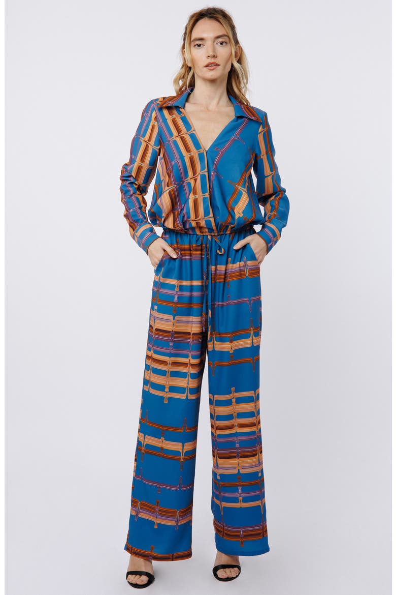 Gina Drawstring Wide Leg Pants, Alternate, color, BLUE