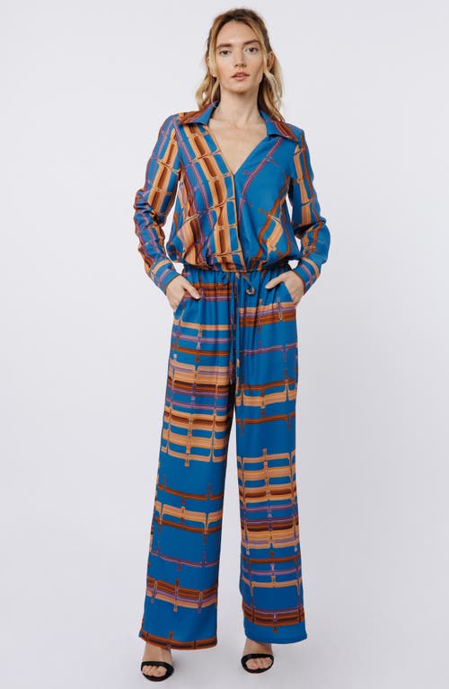 Ciebon Gina Drawstring Wide Leg Pants In Blue