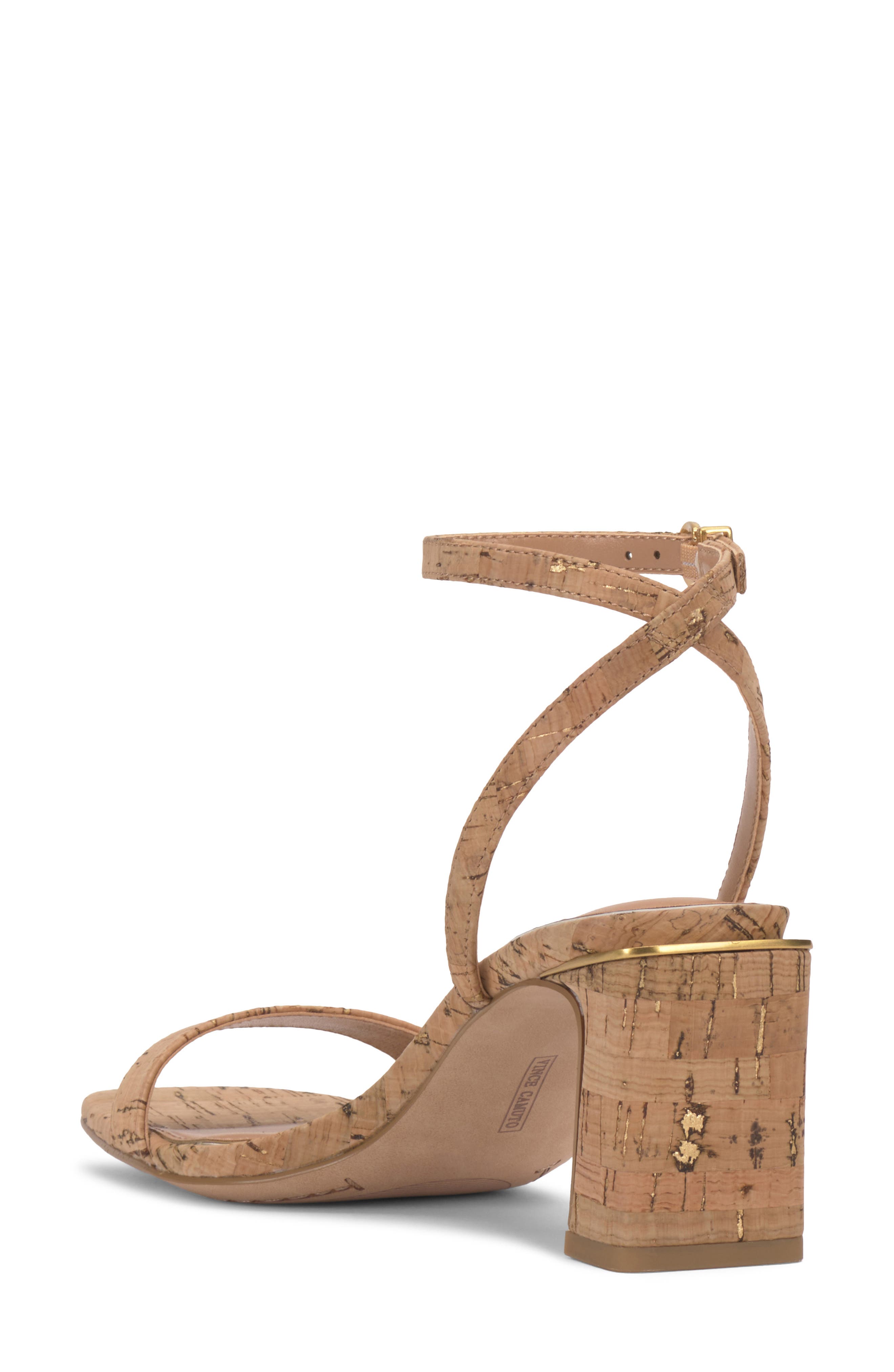 Hamda Ankle Strap Sandal, Alternate, color, NATURAL/ GOLD